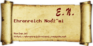 Ehrenreich Noémi névjegykártya